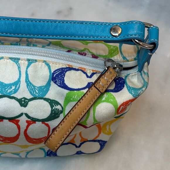 Coach Bag Purse Handbag Mini Hobo Signature "C" Rainbow Scribble Bag Pocketbook - Picture 14 of 16